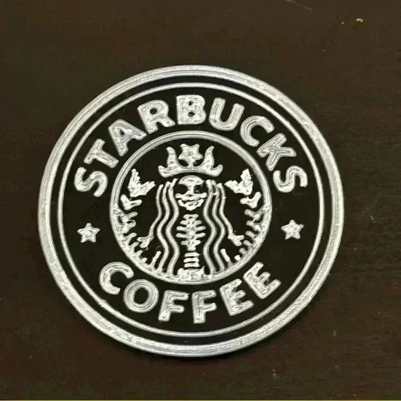BRAND NEW Custom 3D Printed Starbucks Logo Magnet - Glow in the Dark, 2.5” Tall - Picture 2 of 3